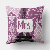 Plum Custom Tour Eiffel Monogram Coussin de la mar (Verso)
