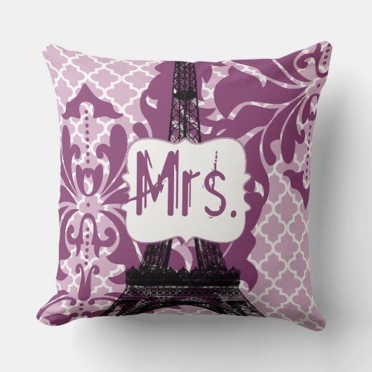 Plum Custom Tour Eiffel Monogram Coussin de la mar (Recto)