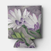 Plum daisy bloemen blikjeskoeler (Achterkant)