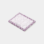 Plum  Damask Pattern en Name Post-it® Notes (Schuin)
