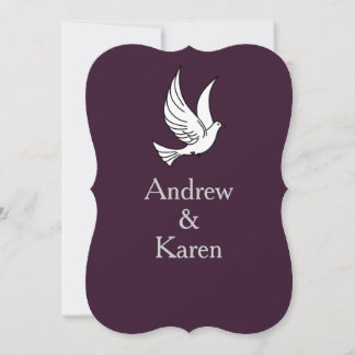 Plum Dove & Faire-part de mariage Argent