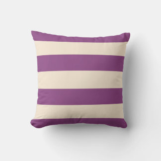 Plum en Antiek White Stripes Kussen
