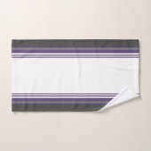 Plum en houtskool grijze streep bad handdoek (Handdoek)