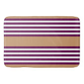 Plum en white vijf strepen patroon met tint badmat (Voorkant)