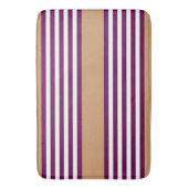 Plum en white vijf strepen patroon met tint badmat (Voorkant Verticaal)