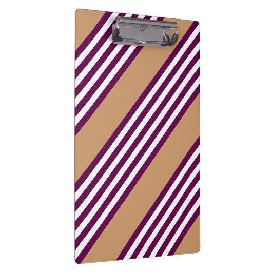 Plum en white vijf strepen patroon met tint klembord (Rechts)
