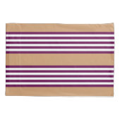 Plum en white vijf strepen patroon met tint kussensloop (Achterkant)
