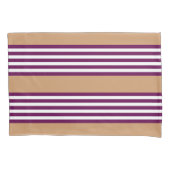 Plum en white vijf strepen patroon met tint kussensloop (Voorkant)