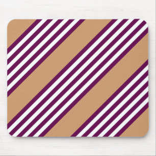 Plum en white vijf strepen patroon met tint muismat