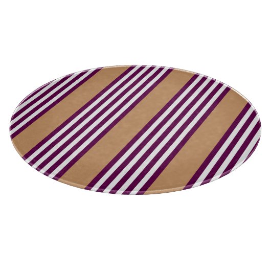 Plum en white vijf strepen patroon met tint snijplank (Hoek)