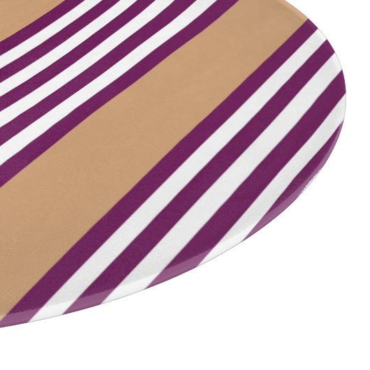 Plum en white vijf strepen patroon met tint snijplank (Hoek)