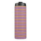 Plum en white vijf strepen patroon met tint thermosbeker (Voorkant)