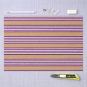 Plum en white vijf strepen patroon met tint tissuepapier (Craft)