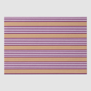 Plum en white vijf strepen patroon met tint tissuepapier