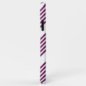 Plum en white vijf stripe patroon Case-Mate iPhone case (Achterkant/rechts)