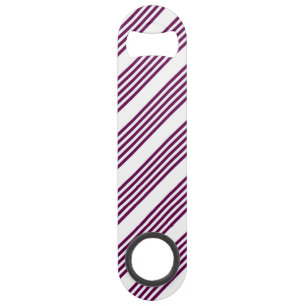 Plum en white vijf stripe patroon speed flessenopener