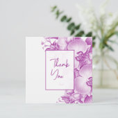Plum en witte orchideeën bruiloft bedankkaart (Staand voorkant)