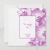 Plum en witte orchideeën bruiloft bedankkaart (Achterkant)