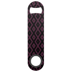 Plum en zwarte diamant patroon speed flessenopener