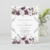 Plum et Argent Couples géométriques Invitations de (Debout devant)