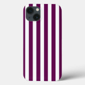 Plum et blanc bonbons rayures Coque-Mate coque iph (Verso)