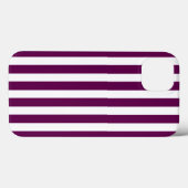 Plum et blanc bonbons rayures Coque-Mate coque iph (Verso (horizontal))