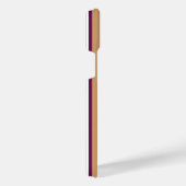 Plum et blanc cinq bandes motif avec bronzage (Côté droit)