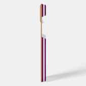 Plum et blanc cinq bandes motif avec bronzage (Côté gauche)