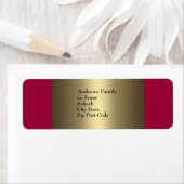 Plum et bronze étiquettes simples (En situation)