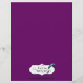 Plum et champagne Flore Saut Mariage Menu (Dos)