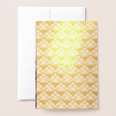 Plum et Gold Foil Faire-part de mariage Art déco (Derrière avec enveloppe)