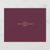 Plum et violet floraux Carte de remerciements Brid (Dos)