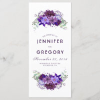 Plum et violet violet violet Programmes de mariage