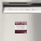 Plum Floral Bewaar de datum Koelkast Magnet Magneet (Insitu (Vaatwasser))