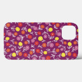Plum Floral Ditsy iPhone Case (Achterkant (horizontaal))