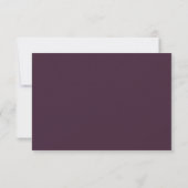 Plum floral foncé | Carte RSVP (Dos)