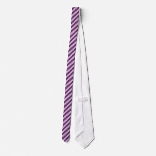 Plum foncé classique sur Cravate diagonale en plum (Dos)