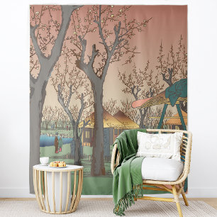 Plum Garden by Hiroshige Wandkleed