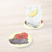 Plum Gek over mijn Valentijn Zandsteen Onderzetter (Zijkant)