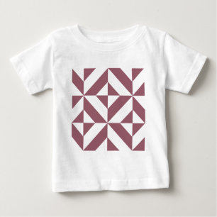 Plum Geometric Deco Cube Pattern
