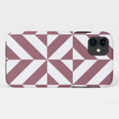 Plum Geometric Deco Cube Pattern Case-Mate iPhone Case (Achterkant (horizontaal))