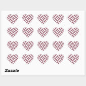 Plum Geometric Deco Cube Pattern Hart Sticker (Vel)