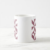 Plum Geometric Deco Cube Pattern Koffiemok (Center)