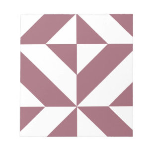 Plum Geometric Deco Cube Pattern Notitieblok