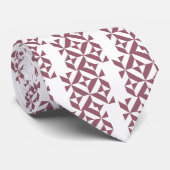 Plum Geometric Deco Cube Pattern Stropdas (Opgerold)