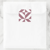 Plum Geometric Deco Cube Pattern Vierkante Sticker (Tas)