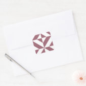 Plum Geometric Deco Cube Pattern Vierkante Sticker (Envelop)