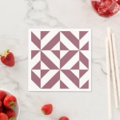 Plum Geometric Deco Pattern Servet (Insitu)