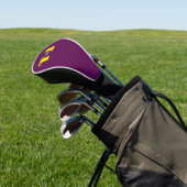 Plum gepersonaliseerd monogram golfheadcover (Insitu)