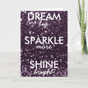 Plum Glitter Dream Sparkle Shine Kaart